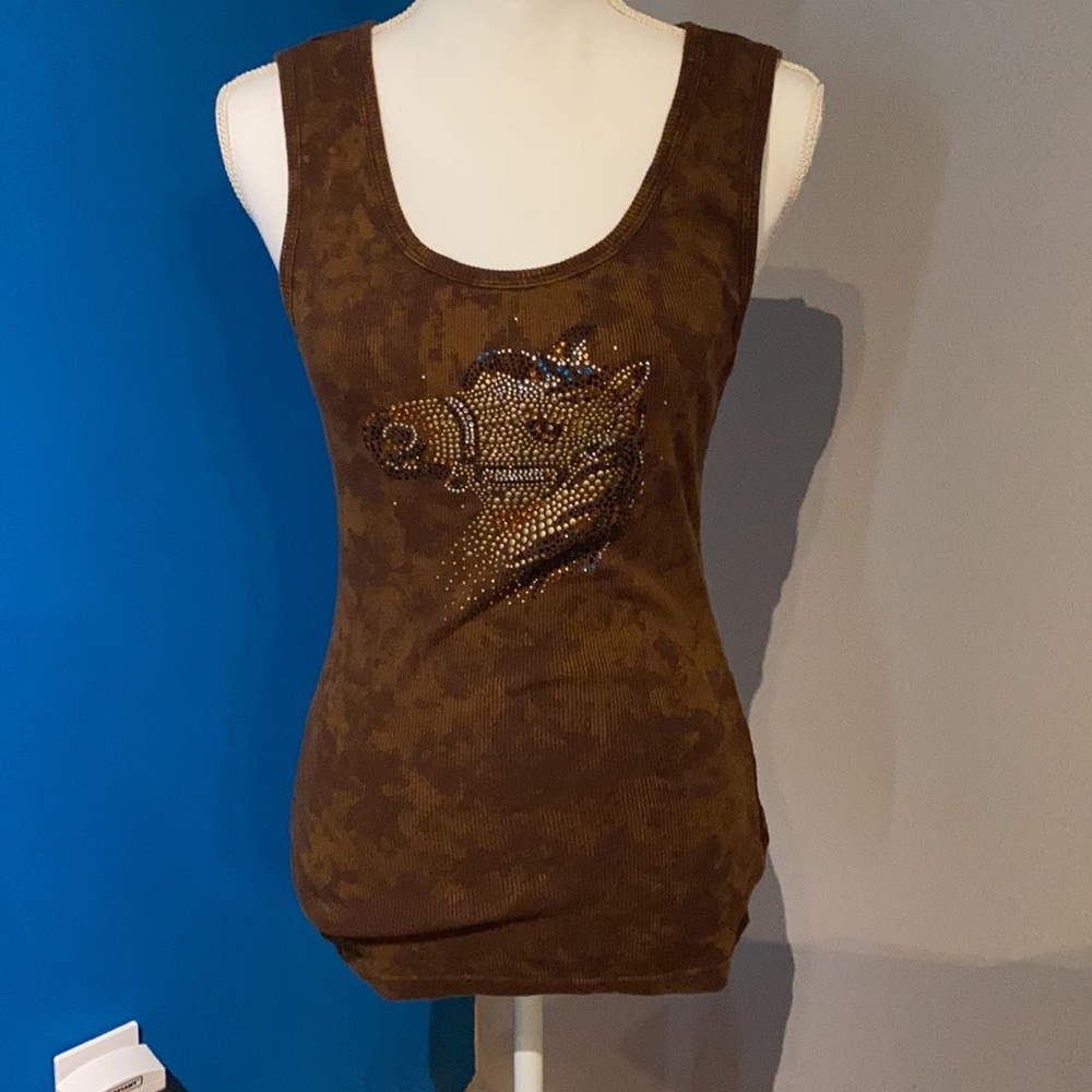 Christina V tank top with Bling!